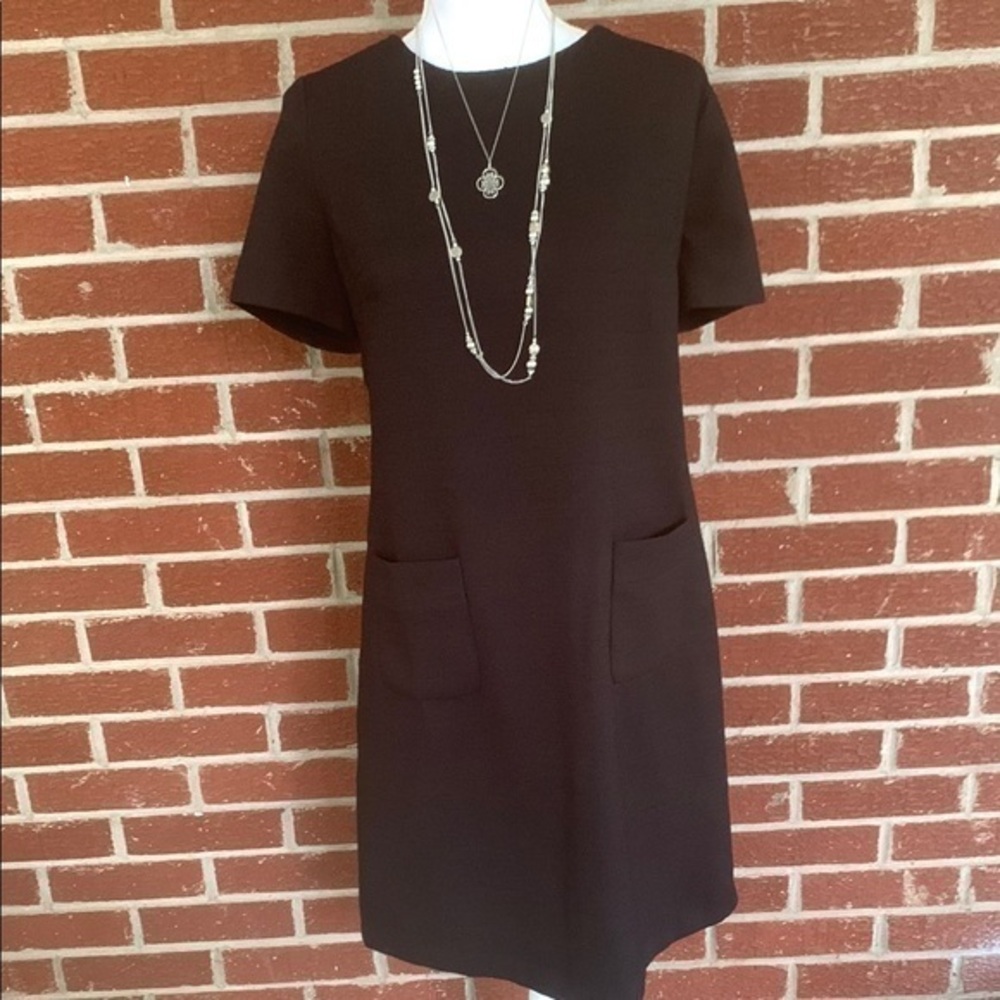 Andrew Mark Elegant Black Short Sleeve Dress
